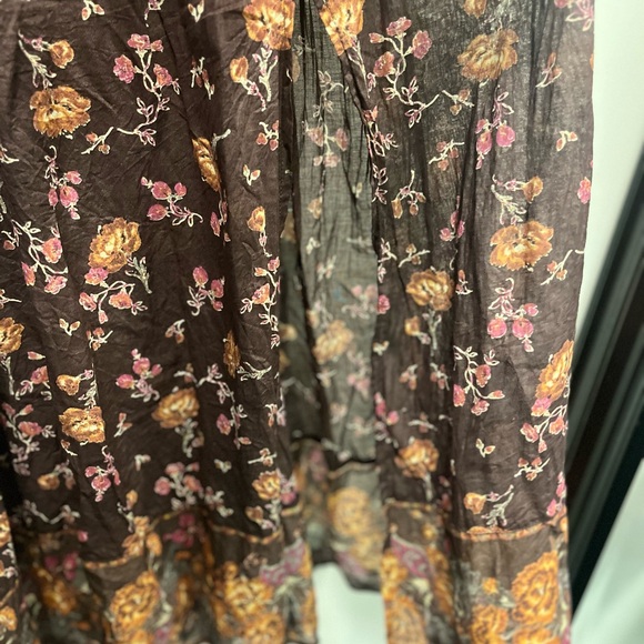 Free People Floral Midi Dress in Brown - Picture 10 of 13